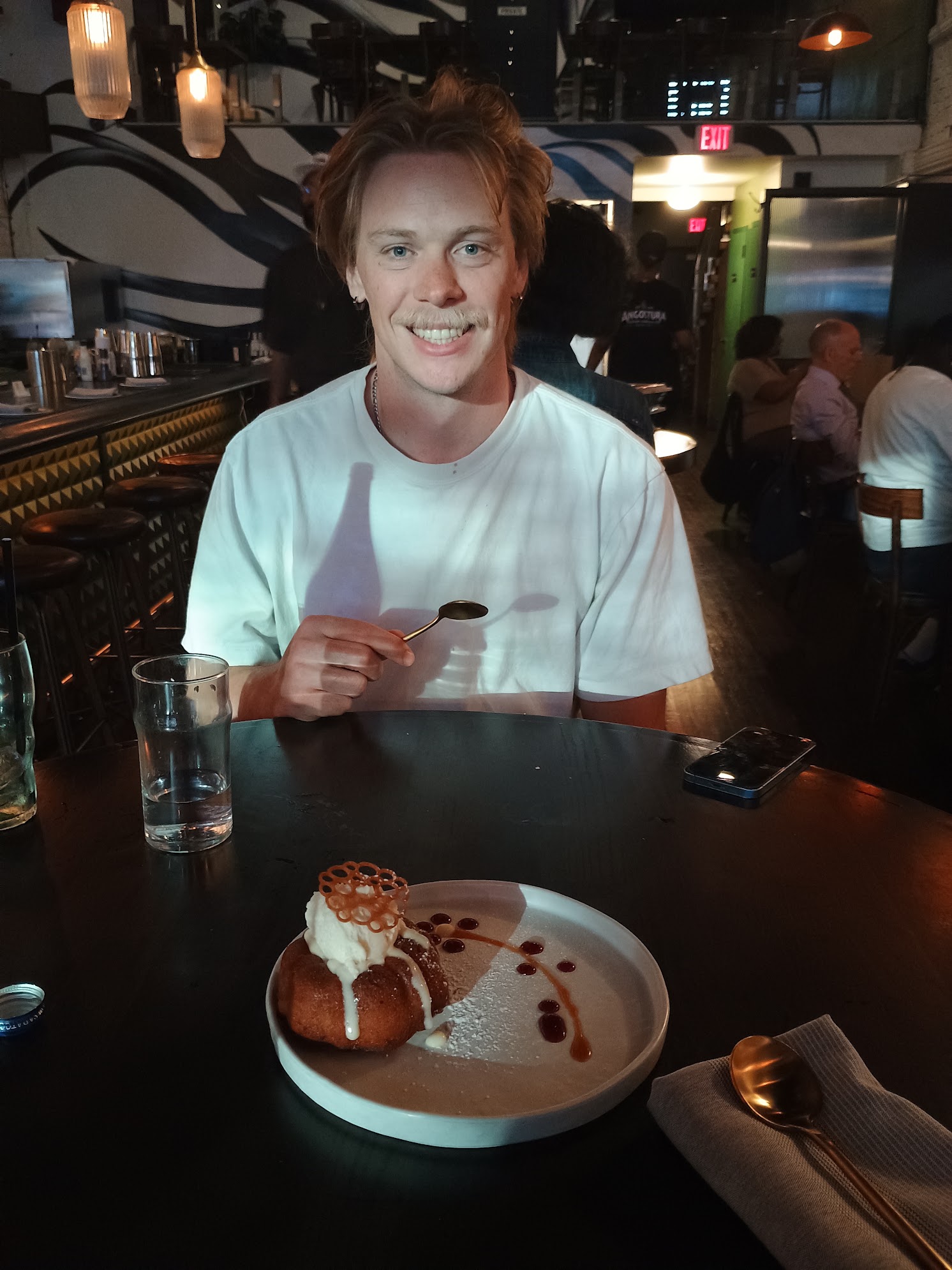 At a restaurant in Washington, DC